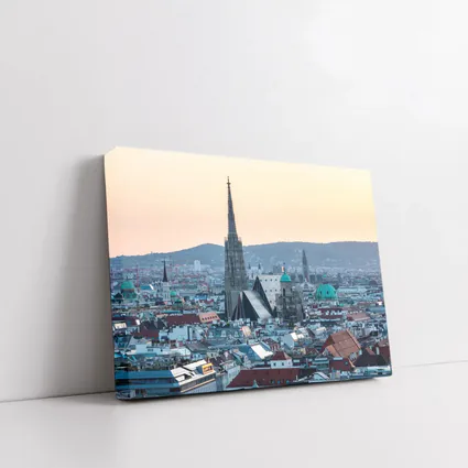 St Stephens Cathedral Vienna City Skyline Sunset