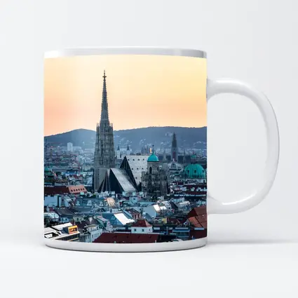 St Stephens Cathedral Vienna City Skyline Sunset