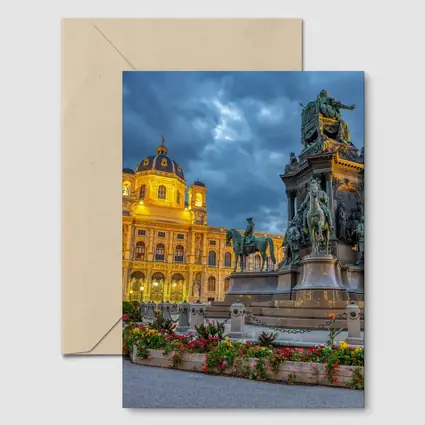 Maria Theresa Monument Vienna Austria Dusk