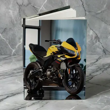 Yellow Black Sport Bike Indoor Studio