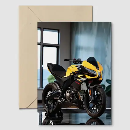 Yellow Black Sport Bike Indoor Studio