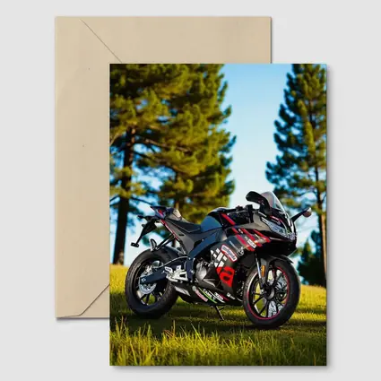 Aprilia Sport Bike Black Red Outdoor Grass
