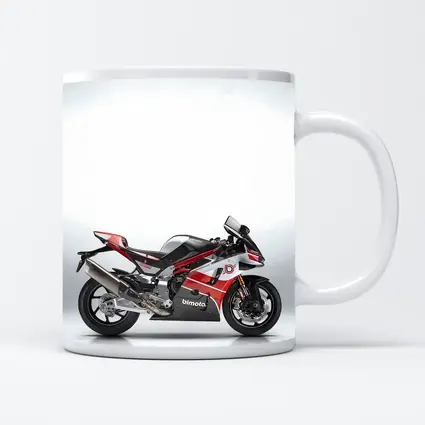 Bimota Superbike Red Silver Studio Shot