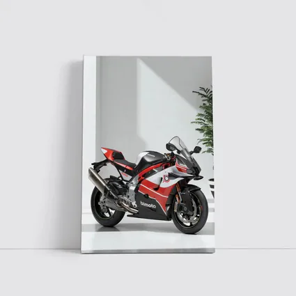 Bimota Superbike Red Black Minimalist Studio