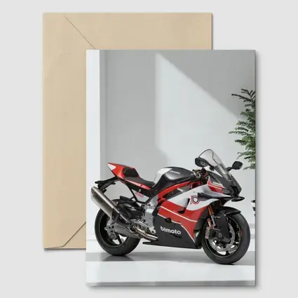 Bimota Superbike Red Black Minimalist Studio