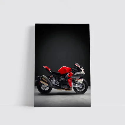 MV Agusta Sport Bike Red Dark Background