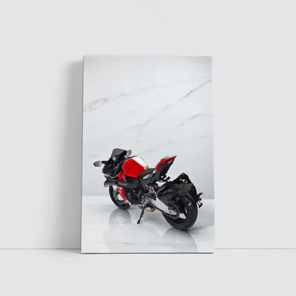 Red MV Agusta Sport Bike Marble Background