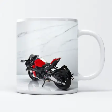 Red MV Agusta Sport Bike Marble Background