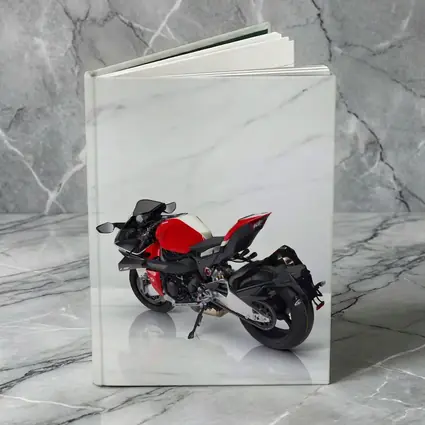 Red MV Agusta Sport Bike Marble Background