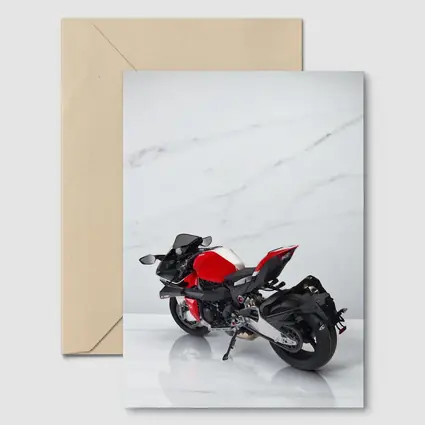 Red MV Agusta Sport Bike Marble Background