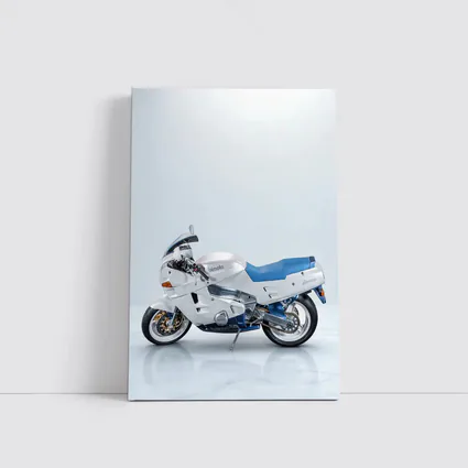 Bimota Motorcycle White Blue Studio Shot