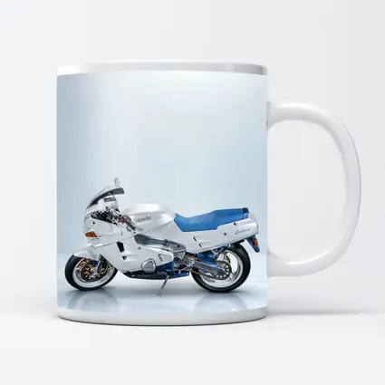 Bimota Motorcycle White Blue Studio Shot