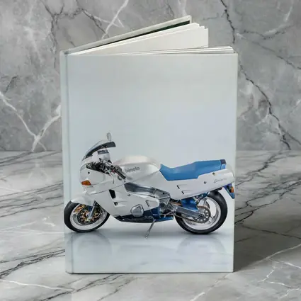 Bimota Motorcycle White Blue Studio Shot