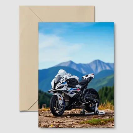 BMW S1000RR Sport Bike Mountain Backdrop