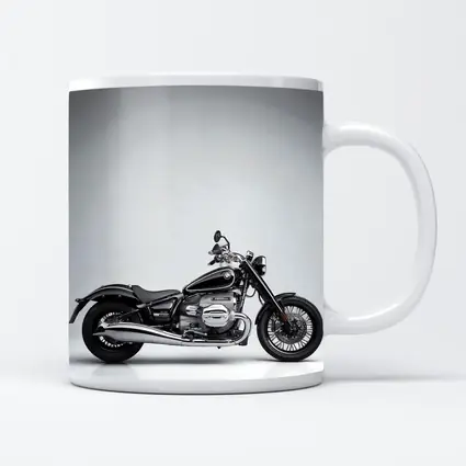 BMW R18 Cruiser Motorcycle Gray Studio Background