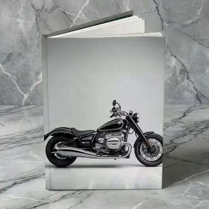 BMW R18 Cruiser Motorcycle Gray Studio Background