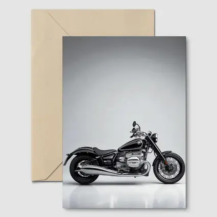 BMW R18 Cruiser Motorcycle Gray Studio Background