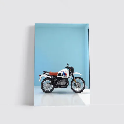 BMW Paris Dakar Motorcycle Blue Studio