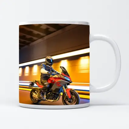 BMW Motorcycle Rider Speeding Through Tunnel