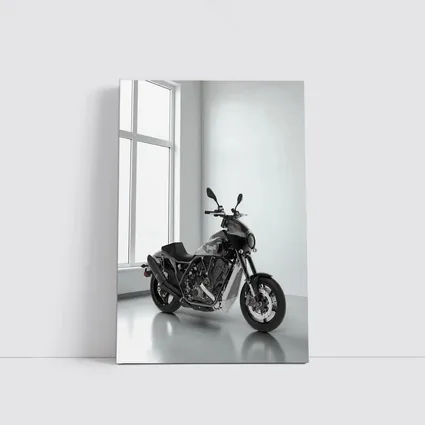 Buell Motorcycle Parked In White Studio