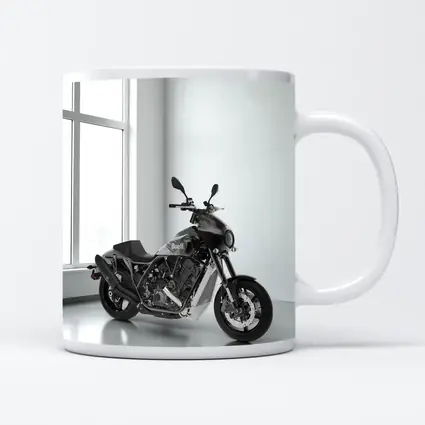 Buell Motorcycle Parked In White Studio