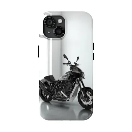 Buell Motorcycle Parked In White Studio