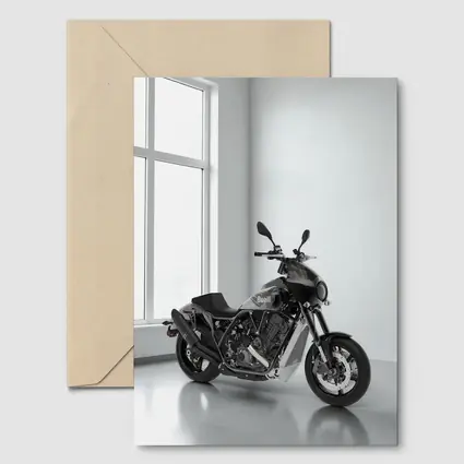 Buell Motorcycle Parked In White Studio