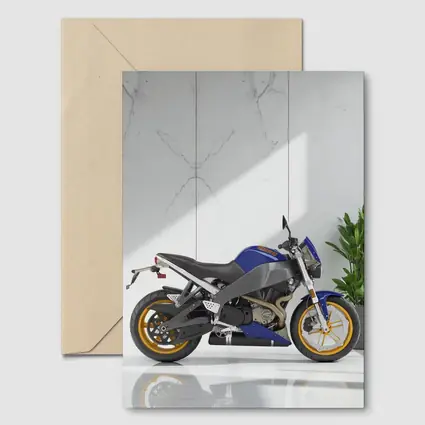 Buell Streetfighter Motorcycle Blue Marble Interior