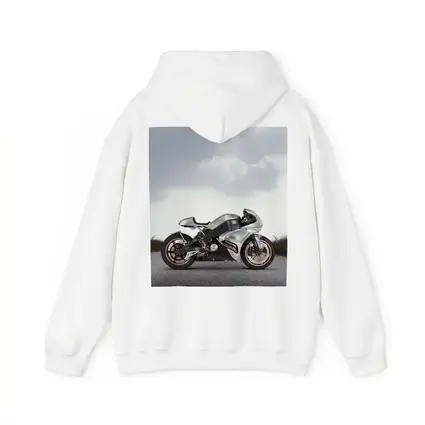 Silver Sport Bike Concept Dramatic Sky