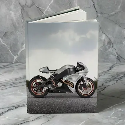 Silver Sport Bike Concept Dramatic Sky