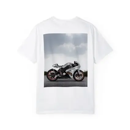 Silver Sport Bike Concept Dramatic Sky