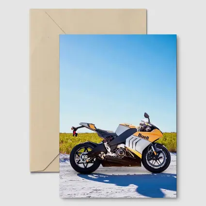 Buell Sport Bike Parked Sunny Open Field