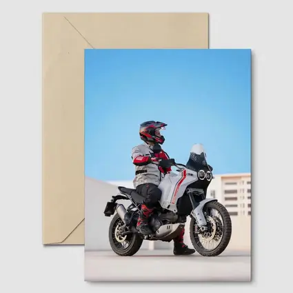 Ducati Desert Sled Rider Urban Rooftop