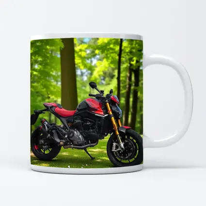 Ducati Monster Red Black Motorcycle Green Park