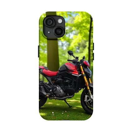Ducati Monster Red Black Motorcycle Green Park