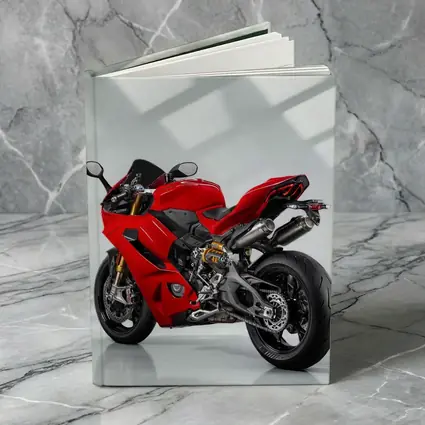 Red Ducati Panigale Superbike Studio Shot
