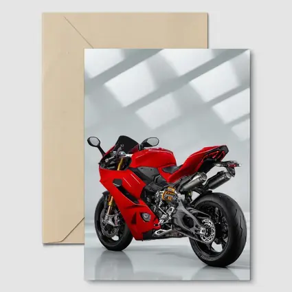 Red Ducati Panigale Superbike Studio Shot