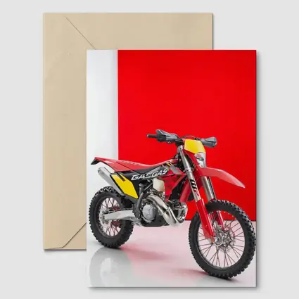 GASGAS Red Dirt Bike Against Red Background