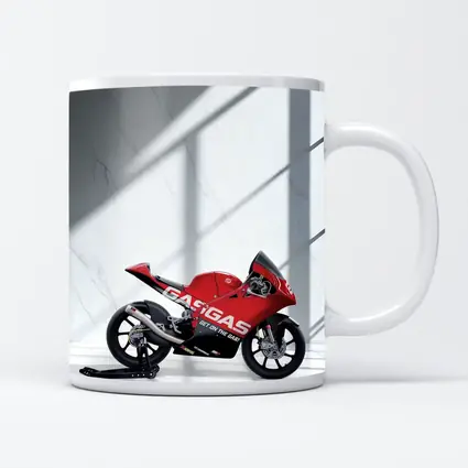 GasGas Red Race Motorcycle White Studio