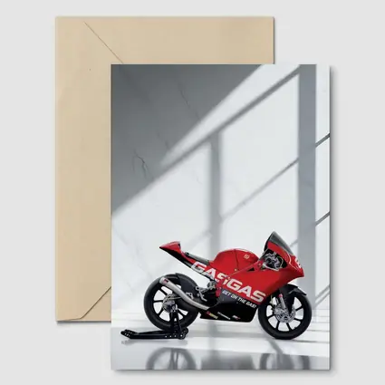 GasGas Red Race Motorcycle White Studio
