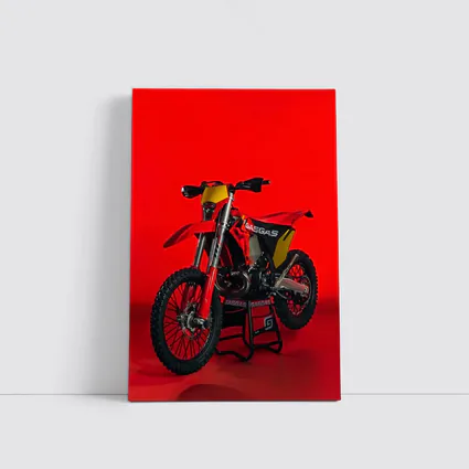 GASGAS Dirt Bike Red Studio Background
