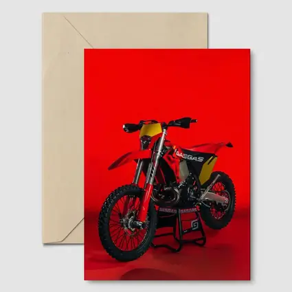 GASGAS Dirt Bike Red Studio Background