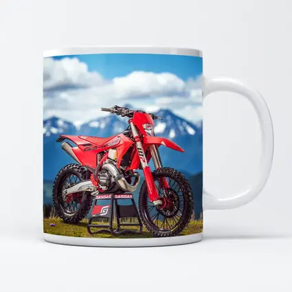 GASGAS Red Dirt Bike Alpine Mountain Backdrop