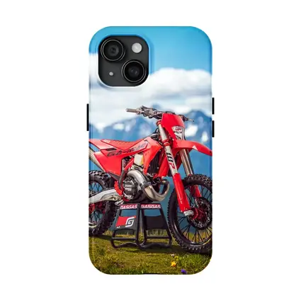 GASGAS Red Dirt Bike Alpine Mountain Backdrop