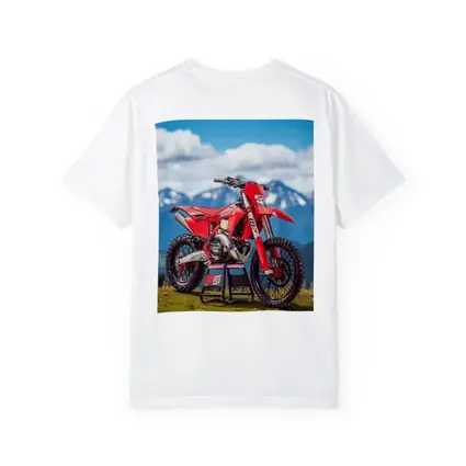 GASGAS Red Dirt Bike Alpine Mountain Backdrop