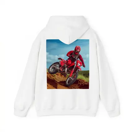Red Dirt Bike Rider Sandy Motocross Track