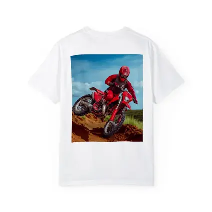 Red Dirt Bike Rider Sandy Motocross Track