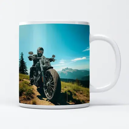 Harley Davidson Cruiser Motorcycle Mountain Landscape
