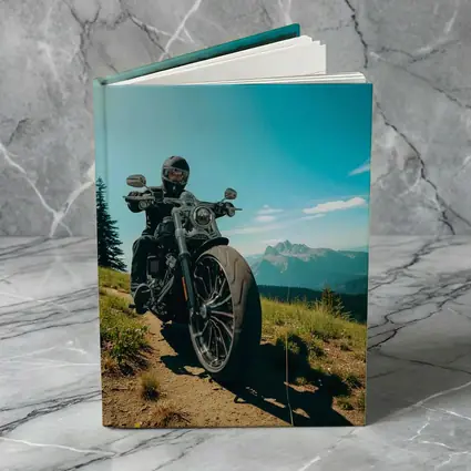 Harley Davidson Cruiser Motorcycle Mountain Landscape