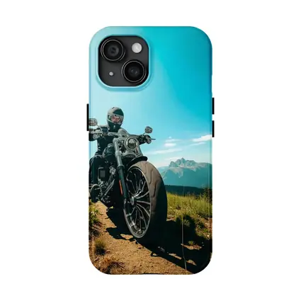 Harley Davidson Cruiser Motorcycle Mountain Landscape
